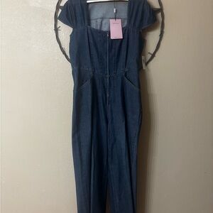 Nordstrom Women's Dark Blue Denim Overalls